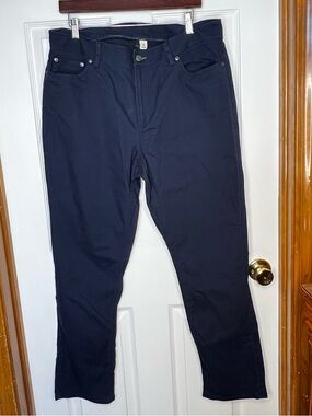 L.L. Bean BeanFlex Favorite Fit Straight Leg Pants 16R Navy Stretch